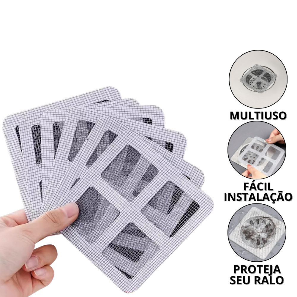 Tela Para Ralo De Banheiro Adesivo Protetor De Ralos Rede Protetora ...