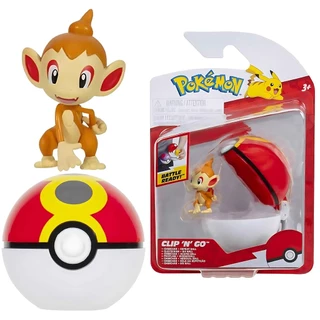 Boneco Figura Pokémon Chimchar C/ Bola de Repetição 003427 Sunny