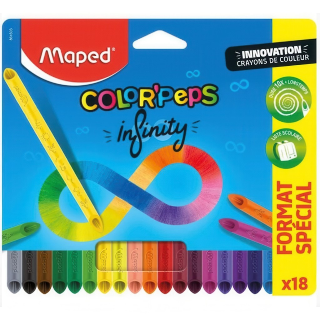 Lápis de Cor Infinito 18 Cores Color Peps Infinity Maped | Shopee Brasil