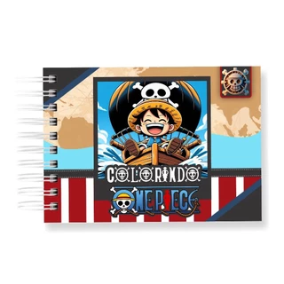 Livro de Colorir ONE PIECE 50 Folhas 180G Caderno de Desenho Pintura Coloring Book SEM PERSONALIZAÇÃO