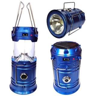 Lamparina Lampião Led Lanterna Luminária Recarregável Solar Pesca Camping