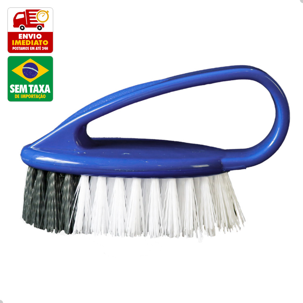 Escova de Lavanderia Cerdas Duras Tanque Cor Azul Clean Tech CT0053 ...