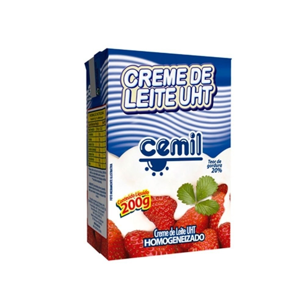 Creme De Leite 20% Teor De Gordura 200g Cemil | Shopee Brasil