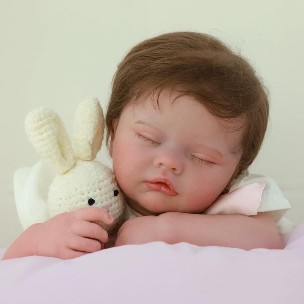 Boneca Bebe Silicone Reborn Simulação  Dormir Bebê Mini Fofa Menino Realista Vestido De Brinquedos Meninas Dia Das Crianças Presentes Para Meninas