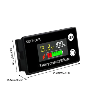 Testador de Bateria Automotivo 12V-72V 7-100V Display Digital com Alarme e Temperatura para Carrinho de Golfe