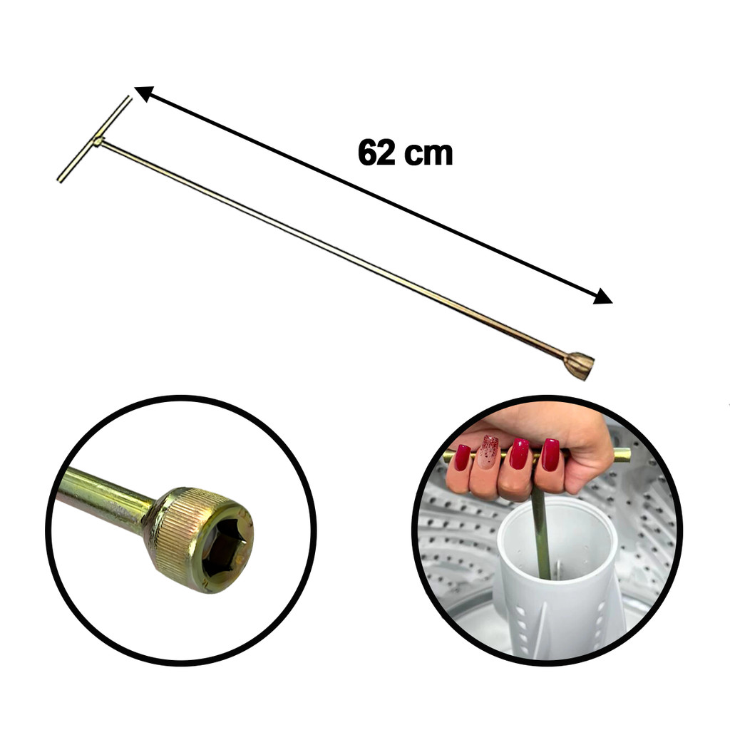 Chave T 10mm Longa 62cm Agitador Brastemp Electrolux