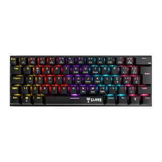 Teclado Mecanico Gamer Clanm Night Walker TK76, RGB, Switch Red, Preto