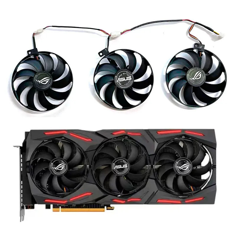 Ventola Di Ricambio T129215SU Per ASUS ROG Strix GeForce RTX 2080Ti Gaming, Nuova