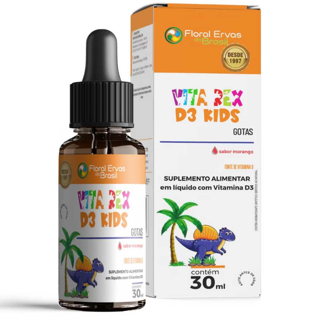 Vitamina D3 Infantil Kids 1500UI Alta Concentração Em Gotas Sabor ...