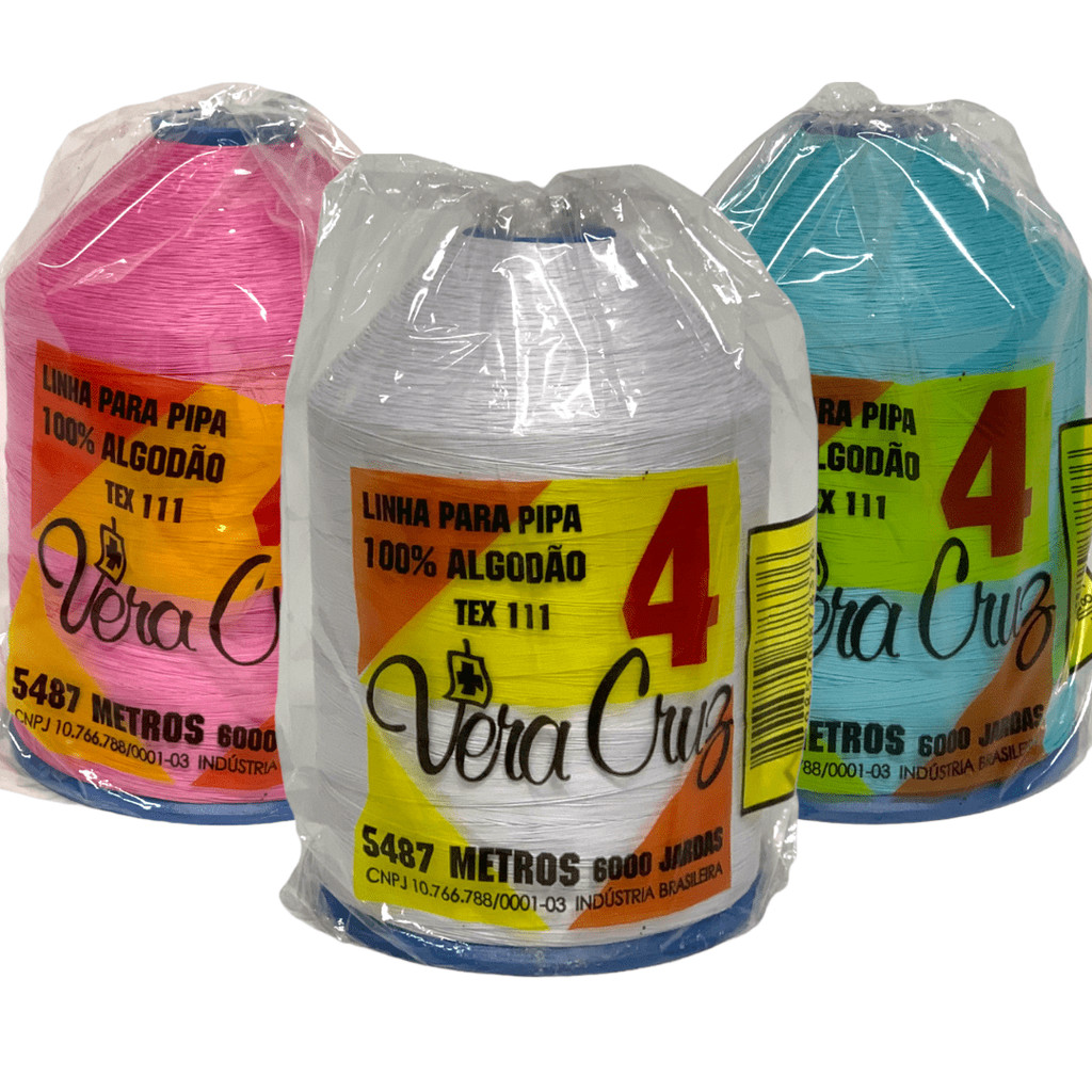 Linha Vera Cruz Fio 04 Para Pipa 6000 Jardas Tex 111 Algodão