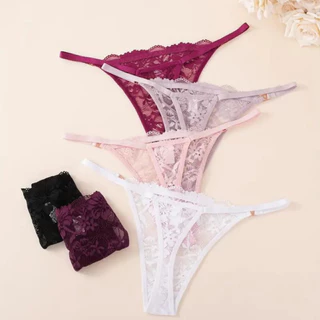 Kit C/5 Unidades de Calcinha Fio Dental Regulagem Lingerie Sexy em Oferta na Shopee