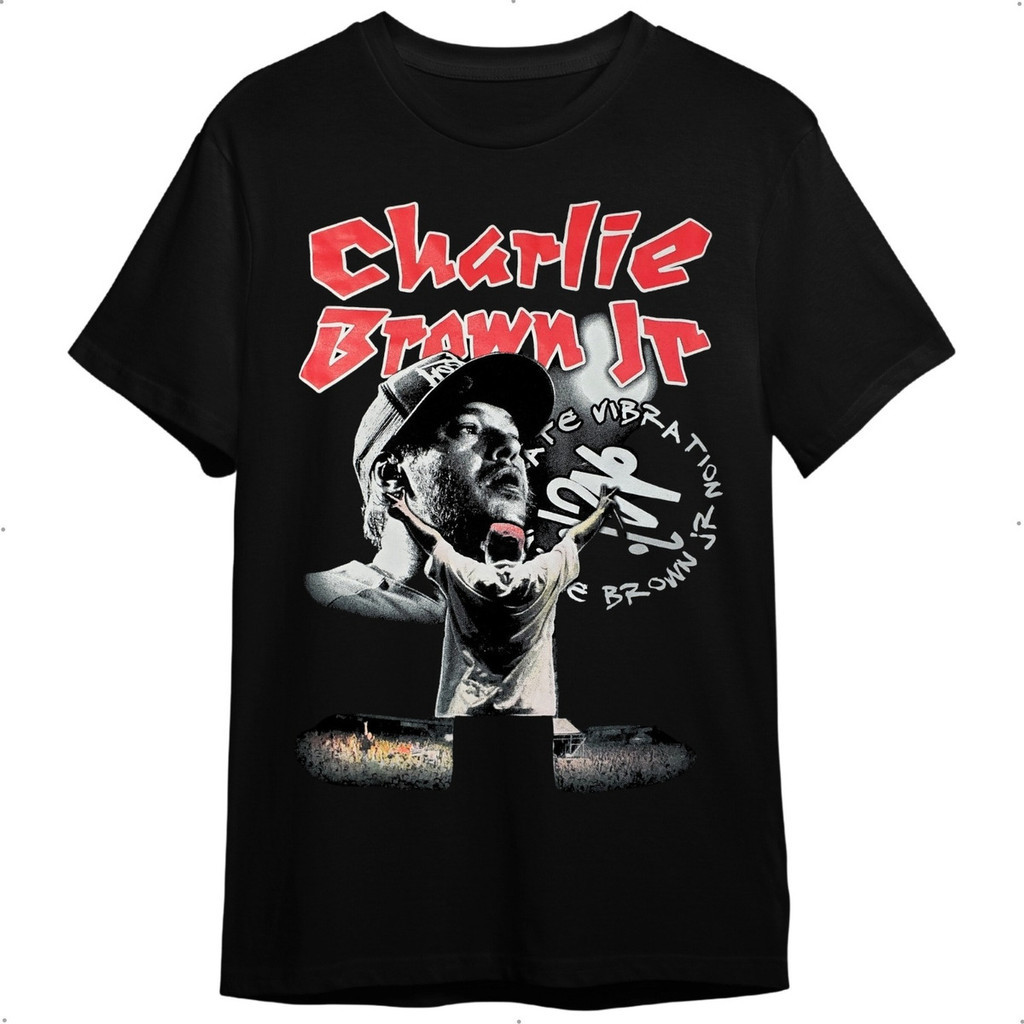 Camiseta Charlie Brown Jr Chorão Preta Unissex Adulto E Plus 