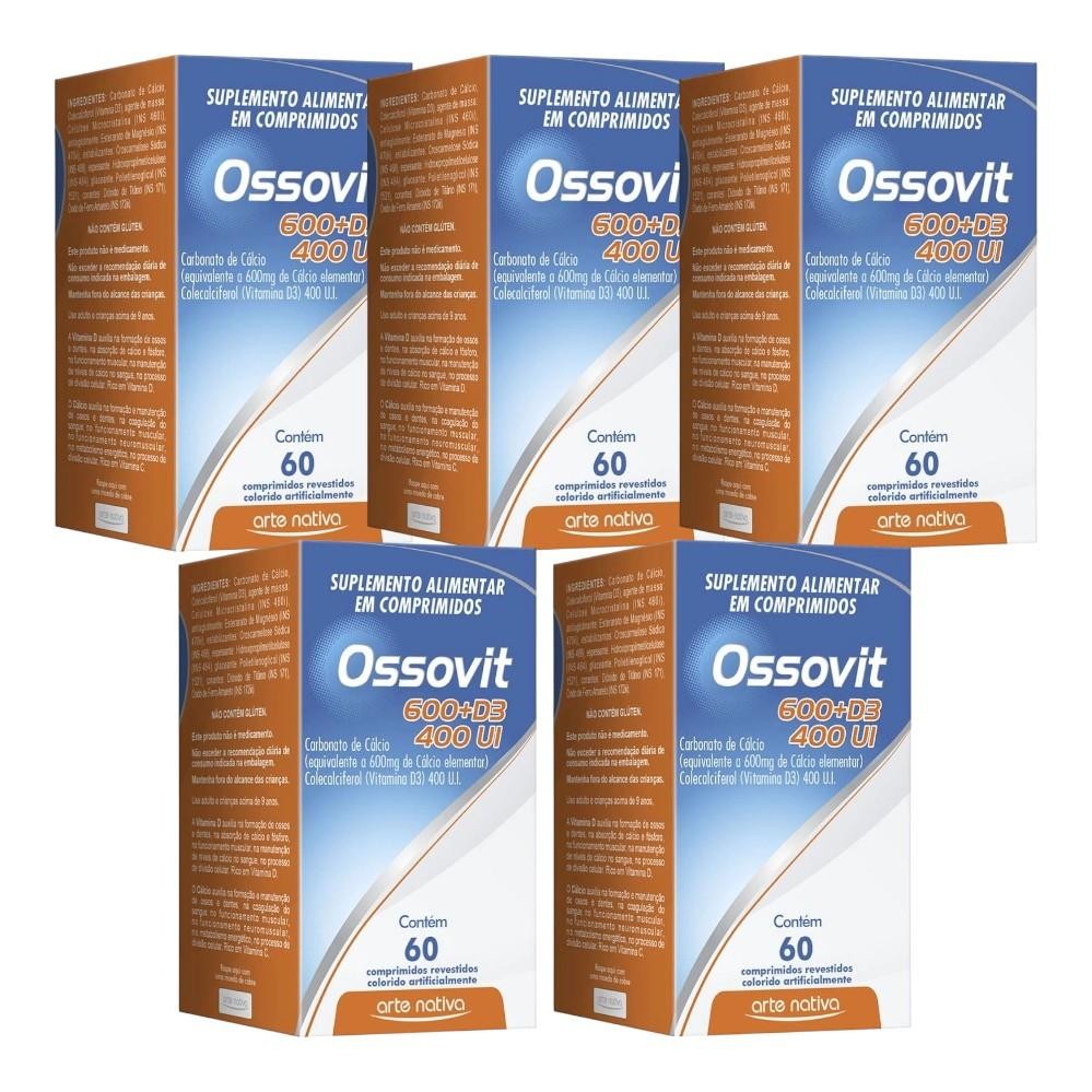 Kit Ossovit Com 5 Caixas De 60 Comprimidos Cada | Shopee Brasil