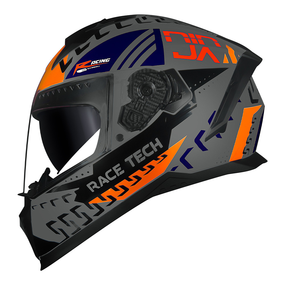 Capacete Race Tech Volt Ninja Cinza e Azul | Shopee Brasil