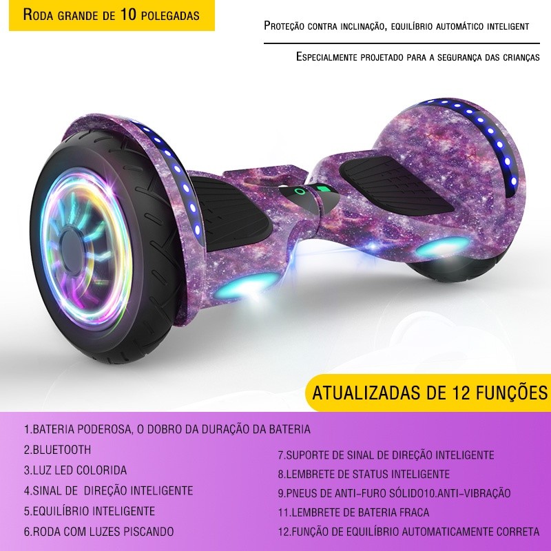 Hoverboard Overboard Adulto Skate Elétrico 10 