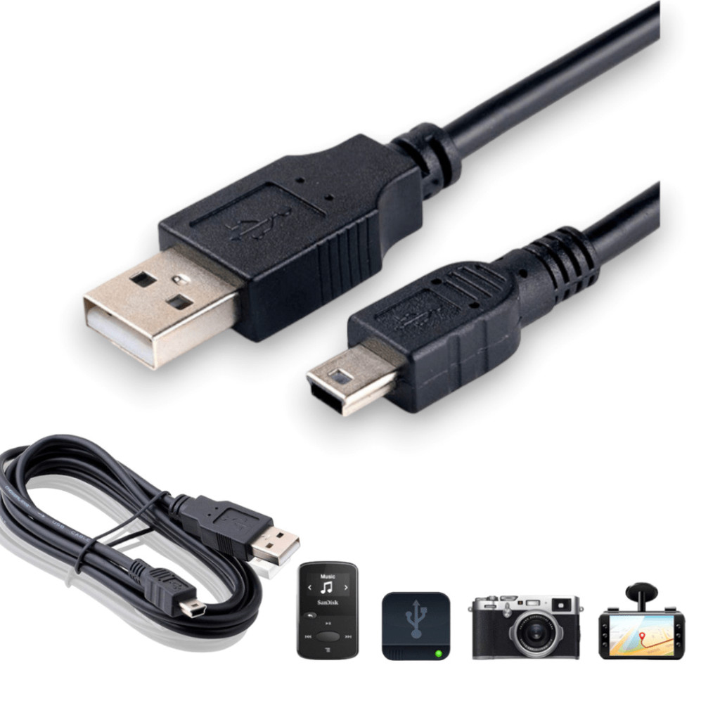 Kit 2 cabos v3 usb x mini usb v3 com 1 metro | Shopee Brasil
