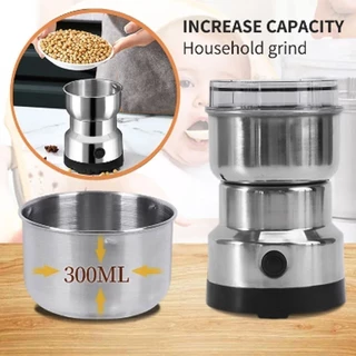 Moedor de café elétrico, moinho de grãos de aço inoxidável, moinho de farinha doméstica
