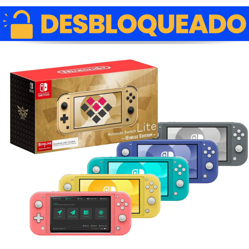 Nintendo Switch Lite Desbloqueado Novo 512gb 1 Ano De Garantia