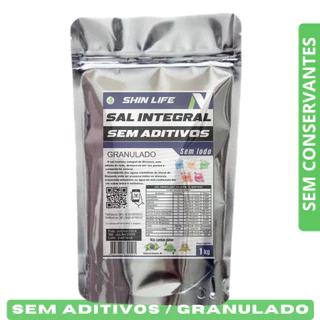 Sal Integral 1 kg Sem Aditivos Zero Iodo - Granulado
