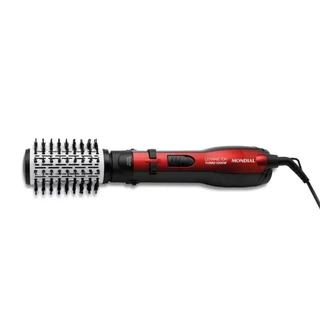 Escova Rotativa Mondial Ceramic Íon Turbo Vermelho/Preto 1200W 220V - ER-09 em Oferta na Shopee
