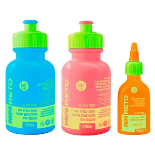 Kit Lola From Rio Papo Reto - Shampoo 270ml + Condicionador 270ml + Óleo Capilar 50ml em Oferta na Shopee