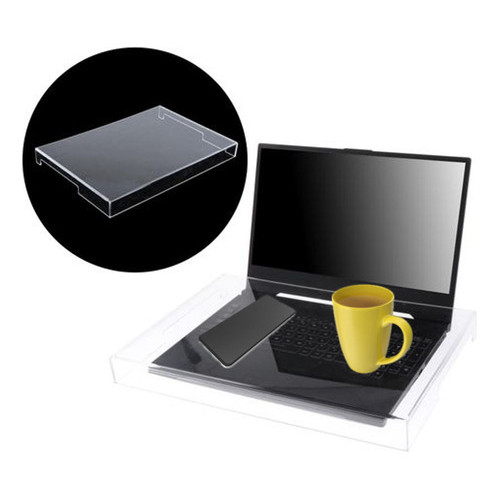 Protetor Para Notebook Escritório Estudo Acrilico Cor Cristal | Shopee ...