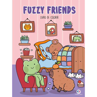 Fuzzy Friends -Livro de Colorir- Estilo Bobbie Goods Comfy e Cozy Books - 16 Desenhos - Livro Físico em Oferta na Shopee