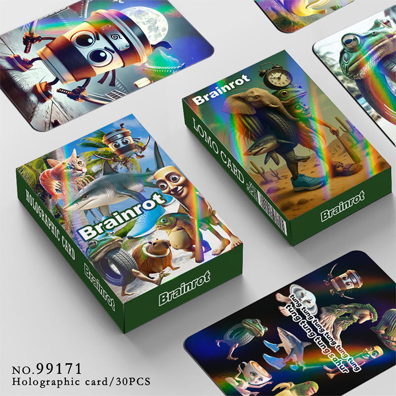 Cartão Flash Brainrot Toy Tung Sahur Photocard Lomo Jogos De