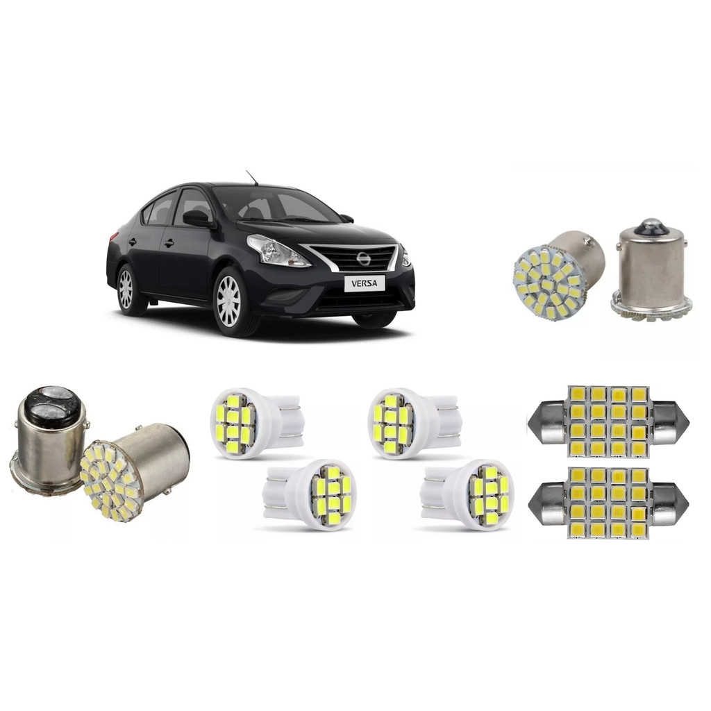 Lâmpadas Led Nissan Versa 2019 a 2020 PLACA RÉ FREIO TETO | Shopee Brasil