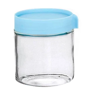 Pote de Vidro com Tampa Azul 419ml 1 peça - Casambiente em Oferta na Shopee