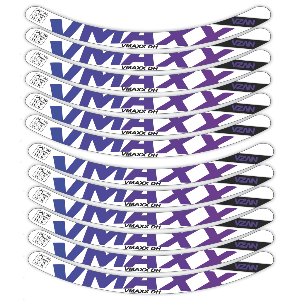 12 Adesivos Aro 26 Vmaxx Freio A Disco Mtb Trail Vikingx Bicicleta Kit ...