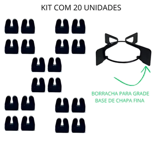 Borracha da Trempe Grade Cooktop Fogão Eletrolux Philco Continental Chamalux Atlas Suggar Mueller - 20 Peças