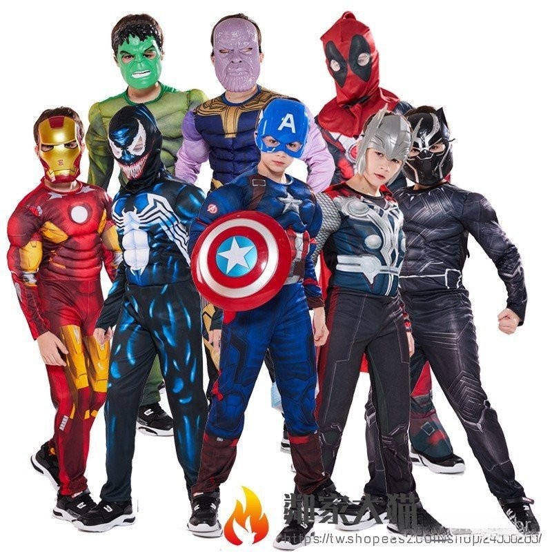 Fantasia de Super-Herói dos Vingadores para Meninos, Fantasia de Homem ...