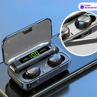 F9 Air Pro 5.0 Fone de Ouvido Sem Fio com Bateria de Longa Duração, Bluetooth de Baixa Latência e Proteção Contra Água