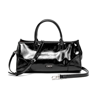 Bolsa De Ombro Feminina Novo Padrão De Mármore Preto Vara Saco Alça Destacável