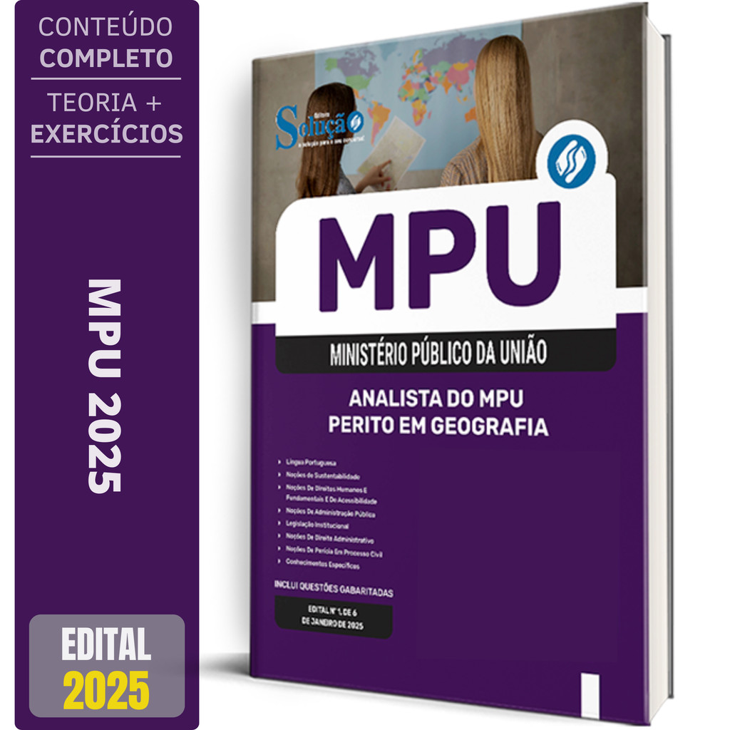Apostila MPU 2025 - Analista - Perito em Geografia - Prova 2025 ...