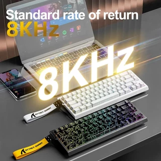 Ataque SHARK X68HE Interruptor Magnético Teclado Mecânico Para Jogos Com Fio Tipo-C E-Sports Gamer PC 66 Teclas