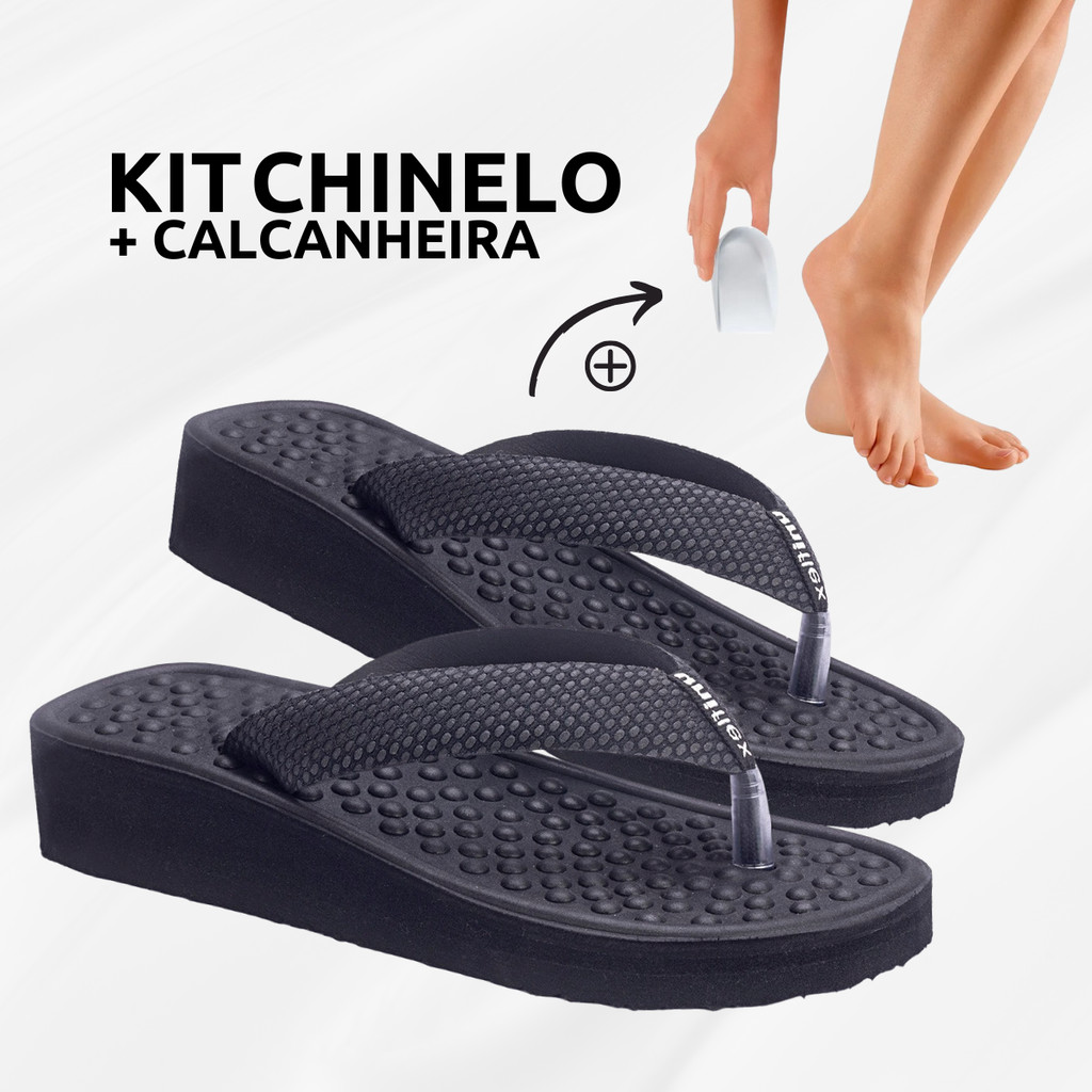 Kit Sandália Chinelo Feminino Ortopédico Anatômico Para Esporão e ...