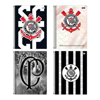 Caderno Espiral Foroni Universitário Capa Dura Corinthians 15 Matérias 240 Folhas - Embalagem com 2 Unidades em Oferta na Shopee