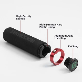 ROCKBROS Punho De Bicicleta MTB Silicone Antiderrapante De Absorção De Choque Suave Ultraight Ciclismo