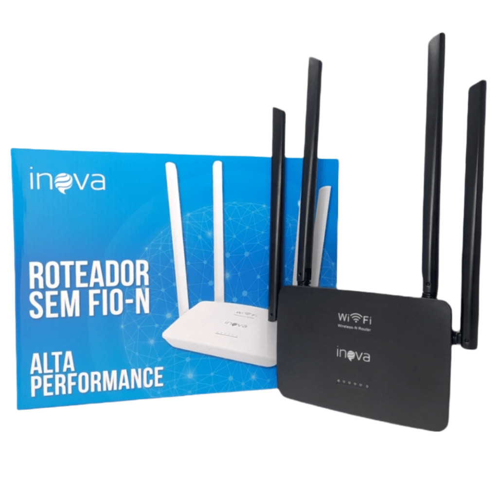 Roteador 4 antenas sem fio inova modelo:6011 inova