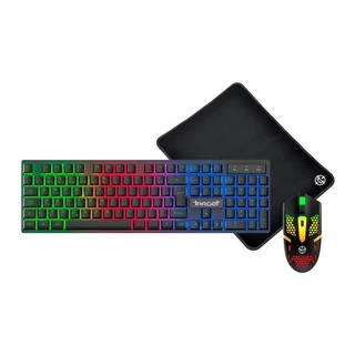 Combo Gamer TGT Fal, Rainbow, Teclado ABNT2, Mouse 1600DPI, Mousepad Pequeno, TGT-FAL-RBW03 em Oferta na Shopee