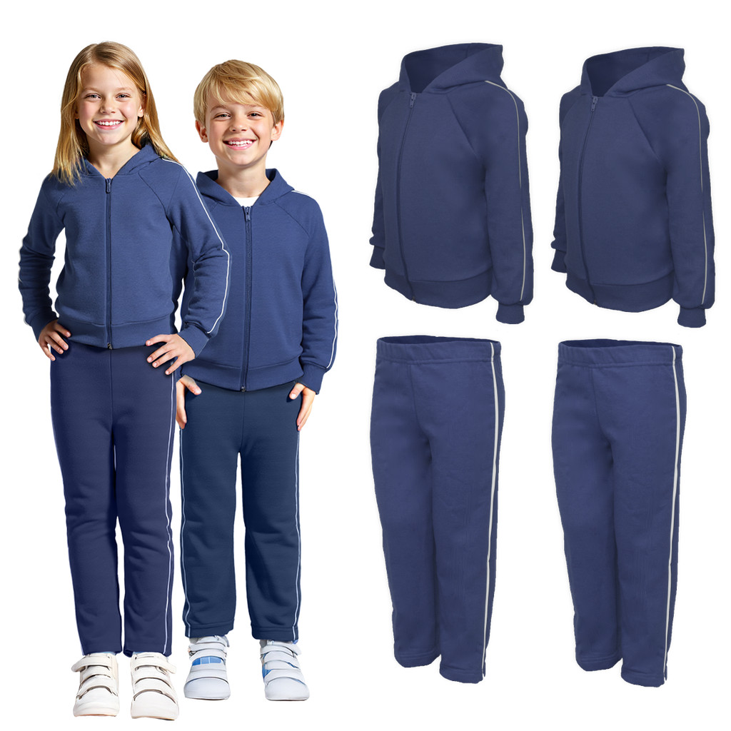 Kit Conjuntos Moletom Infantil Azul Marinho Shopee Brasil