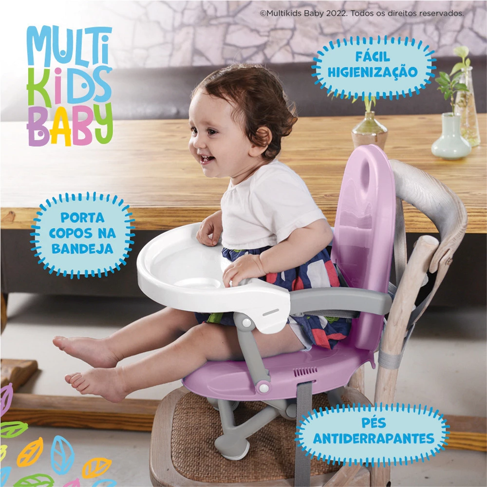 cadeira de alimentação infantil Multikids Baby em uso