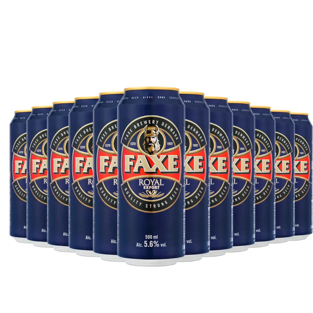 Kit 12 Cerveja Faxe Royal Lata 500ml - Lager Premium | Shopee Brasil