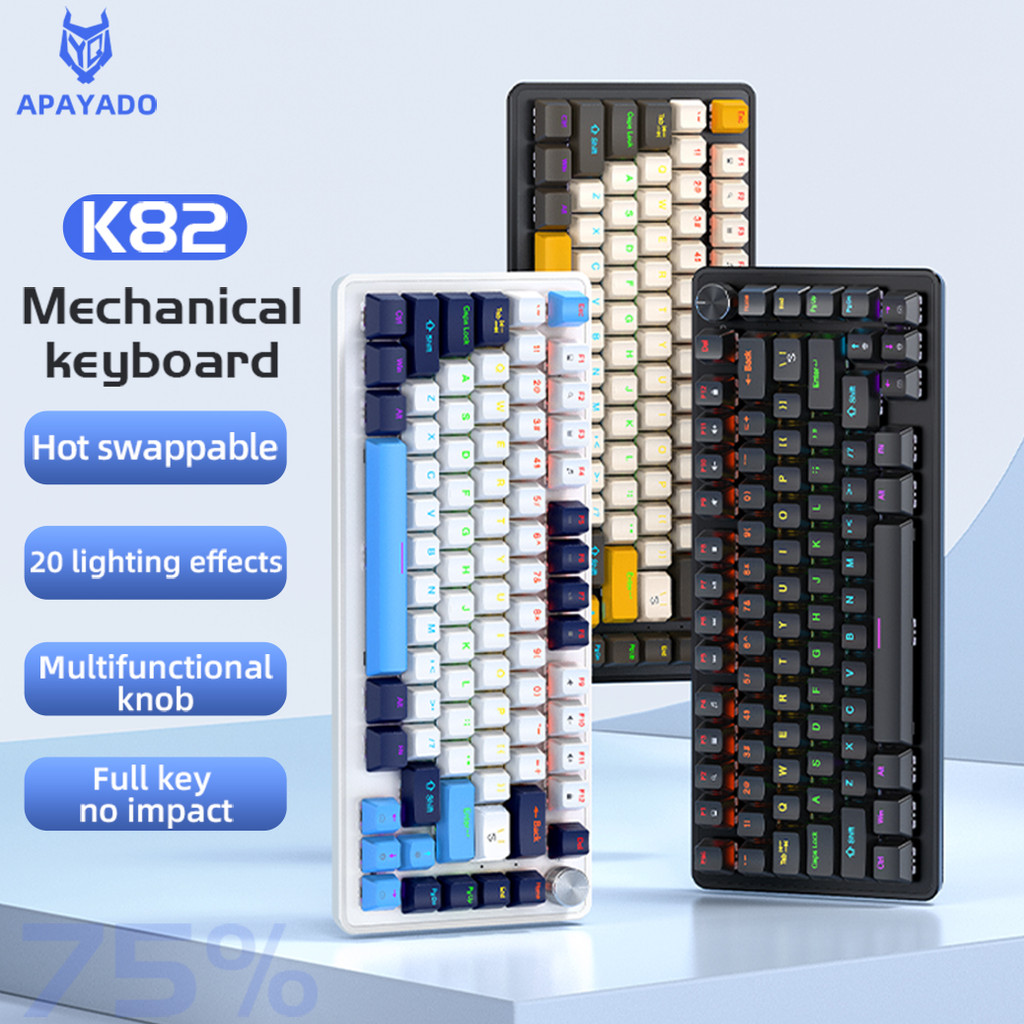 Teclado Mecânico APAYADO K82 Cool Backlight , 82 Teclas , Botão ...