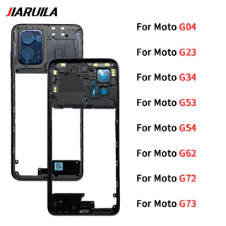 Jiaruila Carcaça Aro lateral compatível Moto G04 G23 G34 G53 G54 G62 G72 G73 + Botões + Flex Antena