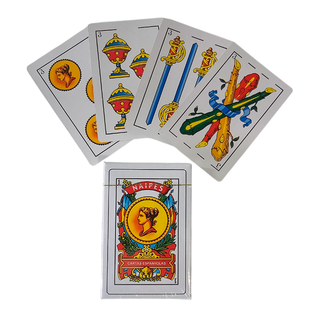 Baralho De Truco Clássico 50 Cartas, Espanholas, Papelão | Shopee Brasil
