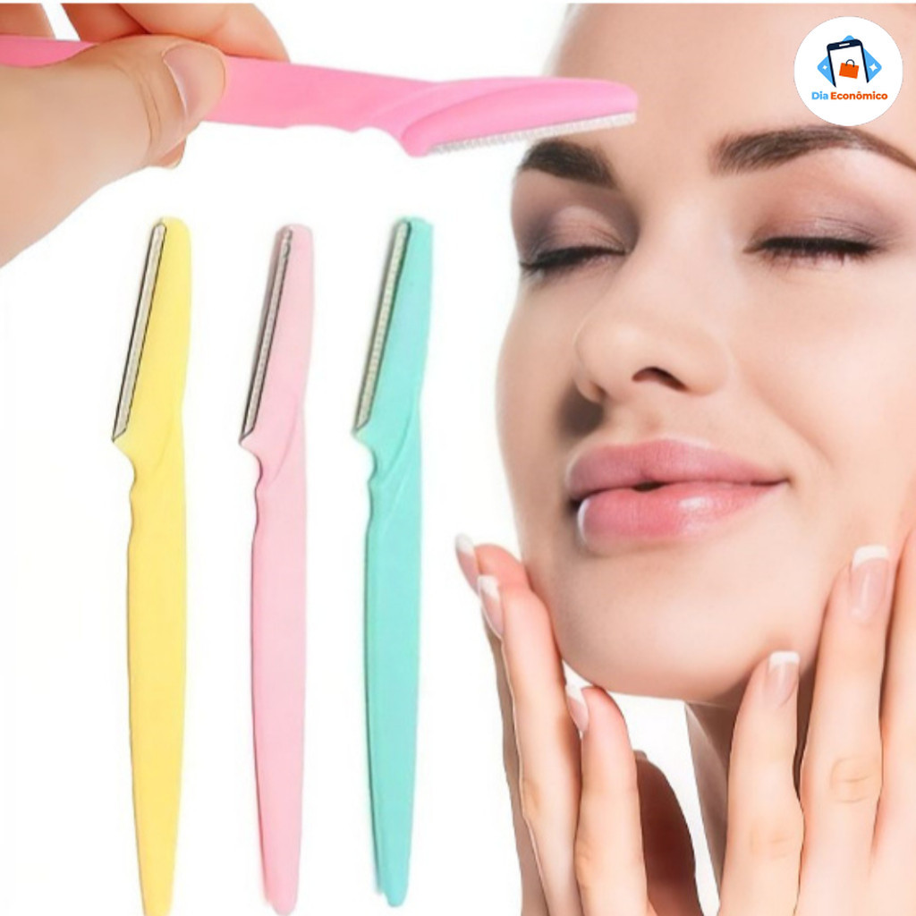 Kit Completo de Lâminas para Aparar Sombrancelhas e Rosto | Shopee Brasil