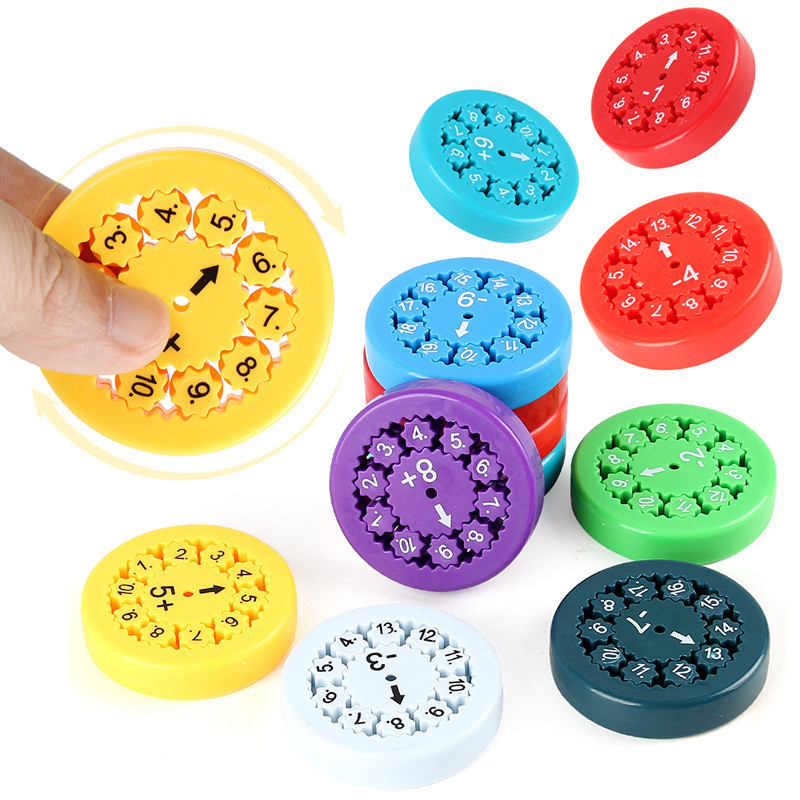 Kit de 9 Spinner Matemático Fidget Spinners, Brinquedo interativo e Educacional